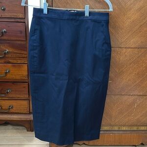 Navy J Crew No.3 Pencil Skirt